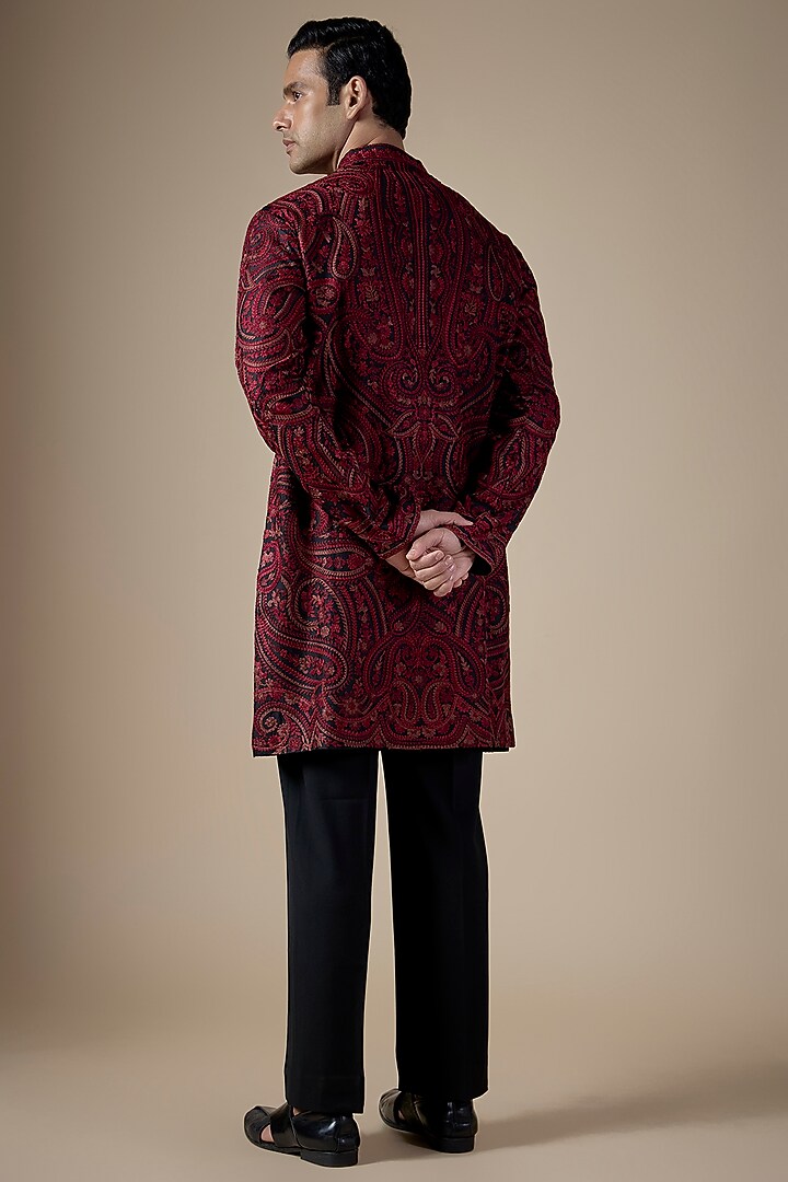 Multi-Colored Silk Kurta Set by Seema Gujral Men at Pernia's Pop Up Shop