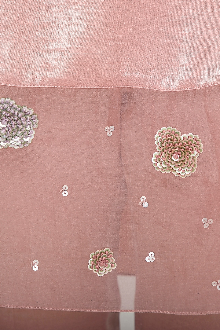 Blush Pink Embroidered Short Tunic With Cigarette Pants by Sejal Jain at Pernia's Pop Up Shop