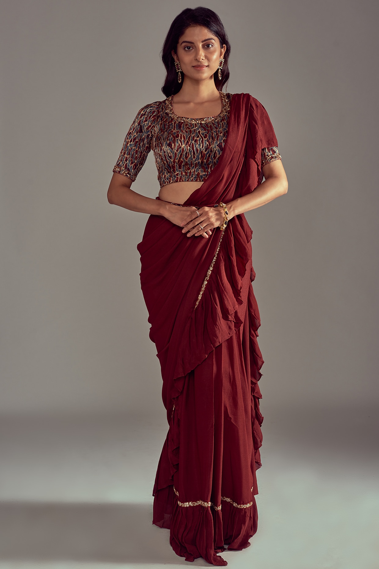 Kerala Pure Cotton Plain Saree with Silver Kasavu and Maroon Border –  Southloom Handmade and Organics