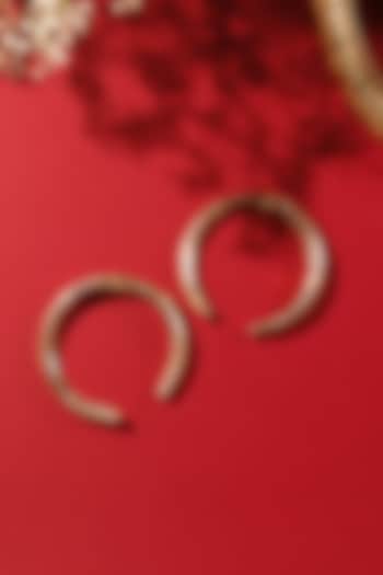Gold Finish Horse Shoe Shaped Earrings by Senshi