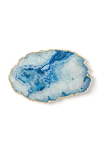 Blue & White Agate Platter by Serein Wellness