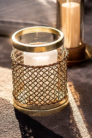 White Base Hurricane Candle Pillar by Serein Wellness