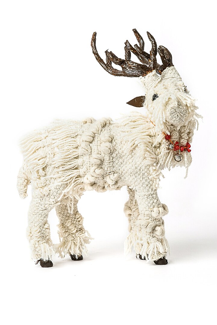 White Christmas Sitting Reindeer by Serein Wellness at Pernia's Pop Up Shop