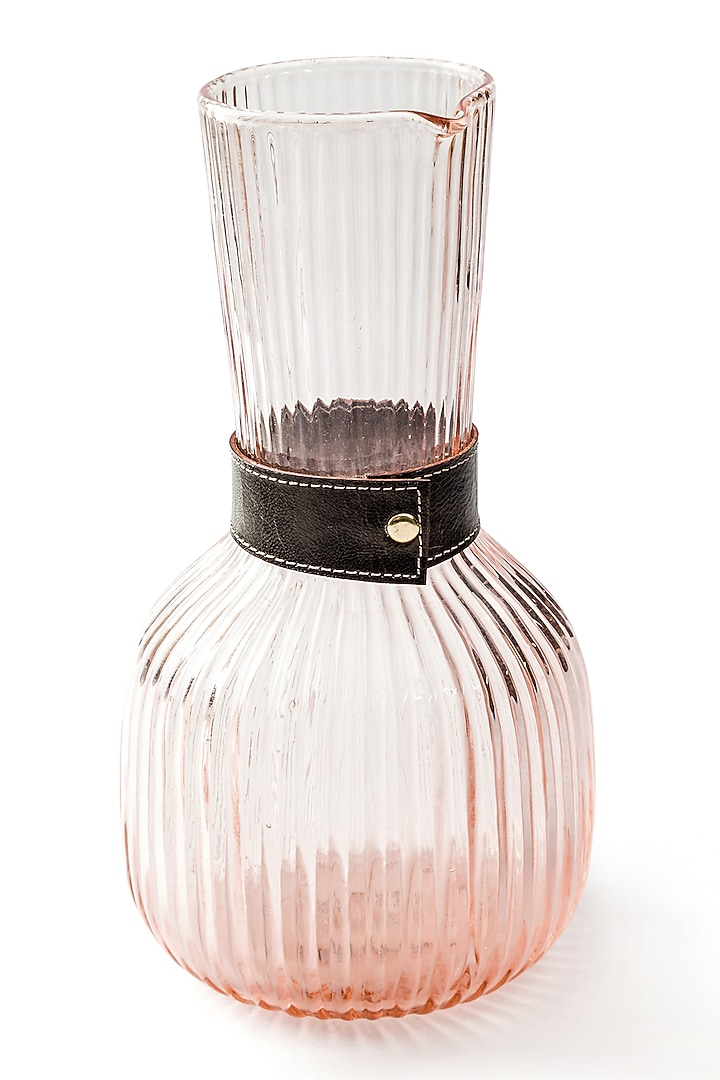 Pink Hand-Blown Glass Carafe by Serein Wellness at Pernia's Pop Up Shop