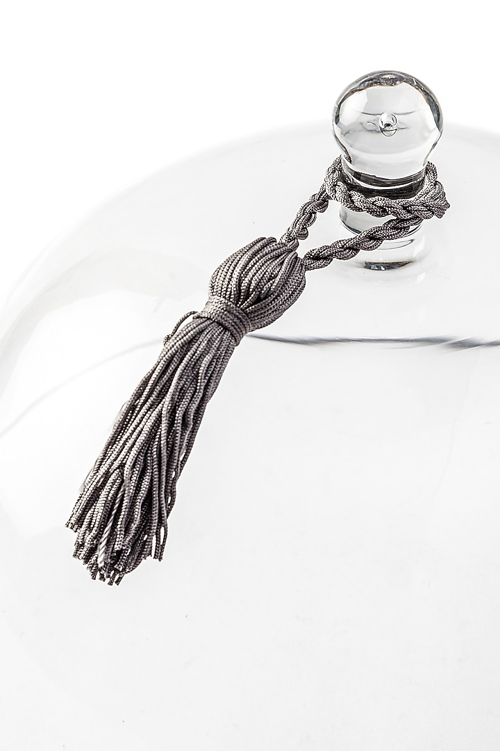 Clear Glass Dome Lid With Tassels by Serein Wellness at Pernia's Pop Up Shop
