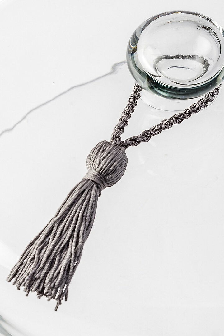 Glass Dome Lid With Tassels by Serein Wellness at Pernia's Pop Up Shop
