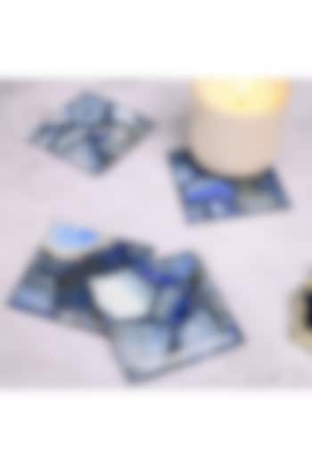 Blue Agate Handmade Coaster (Set Of 4) by Serein Wellness at Pernia's Pop Up Shop