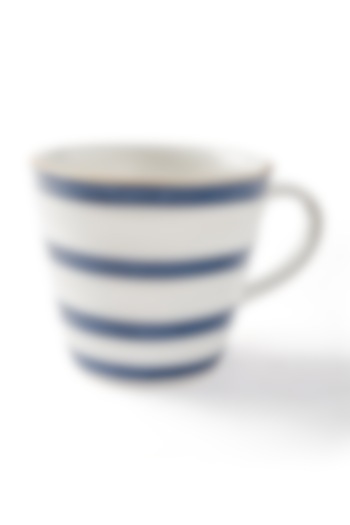 Blue & White Ceramic Mugs (Set of 2) by Serein Wellness at Pernia's Pop Up Shop