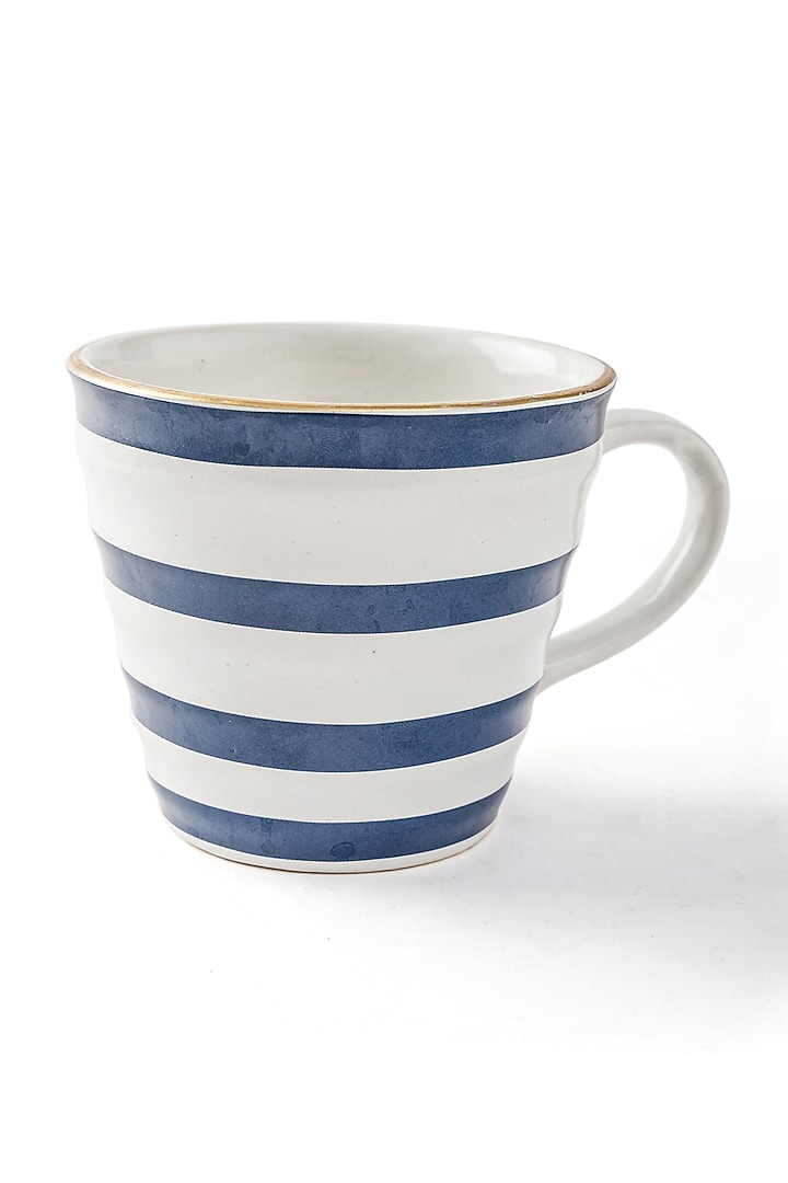 Blue & White Ceramic Mugs (Set of 2) by Serein Wellness at Pernia's Pop Up Shop