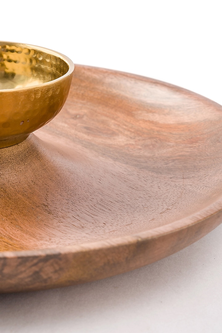 Rustic Brown & Gold Platter by Serein Wellness at Pernia's Pop Up Shop