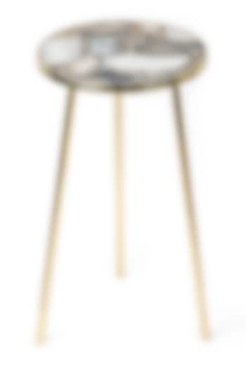 Grey & Brown Agate Coffee Table by Serein Wellness at Pernia's Pop Up Shop