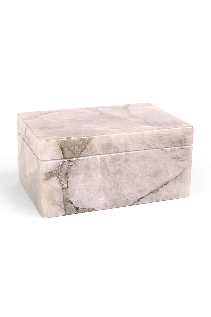 Grey Smoky Quartz Handcrafted Jewellery Utility Box by Serein Wellness at Pernia's Pop Up Shop