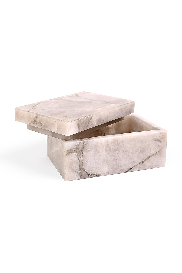 Grey Smoky Quartz Handcrafted Jewellery Utility Box by Serein Wellness at Pernia's Pop Up Shop