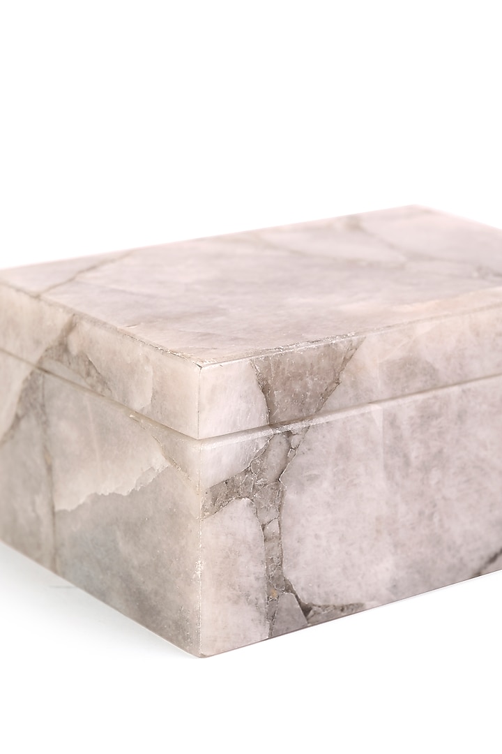 Grey Smoky Quartz Handcrafted Jewellery Utility Box by Serein Wellness at Pernia's Pop Up Shop