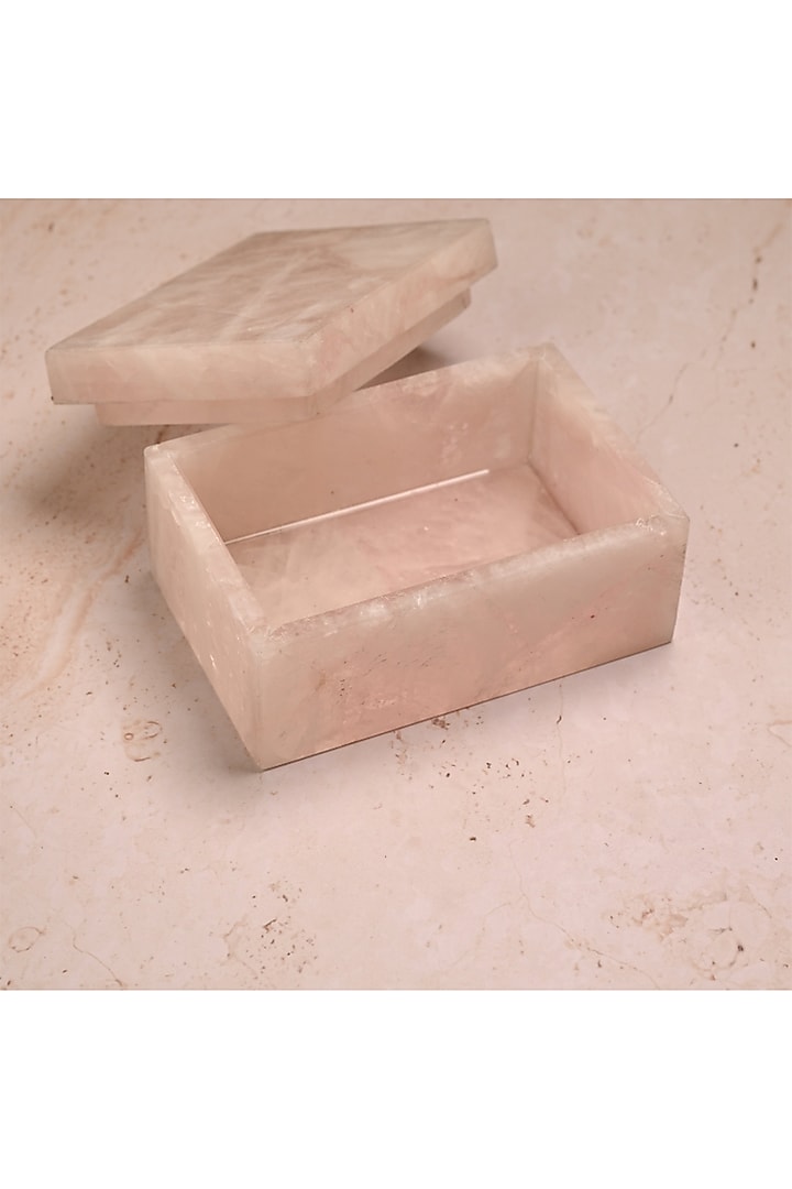 Pink Rose Quartz Handcrafted Jewellery Utility Box by Serein Wellness at Pernia's Pop Up Shop