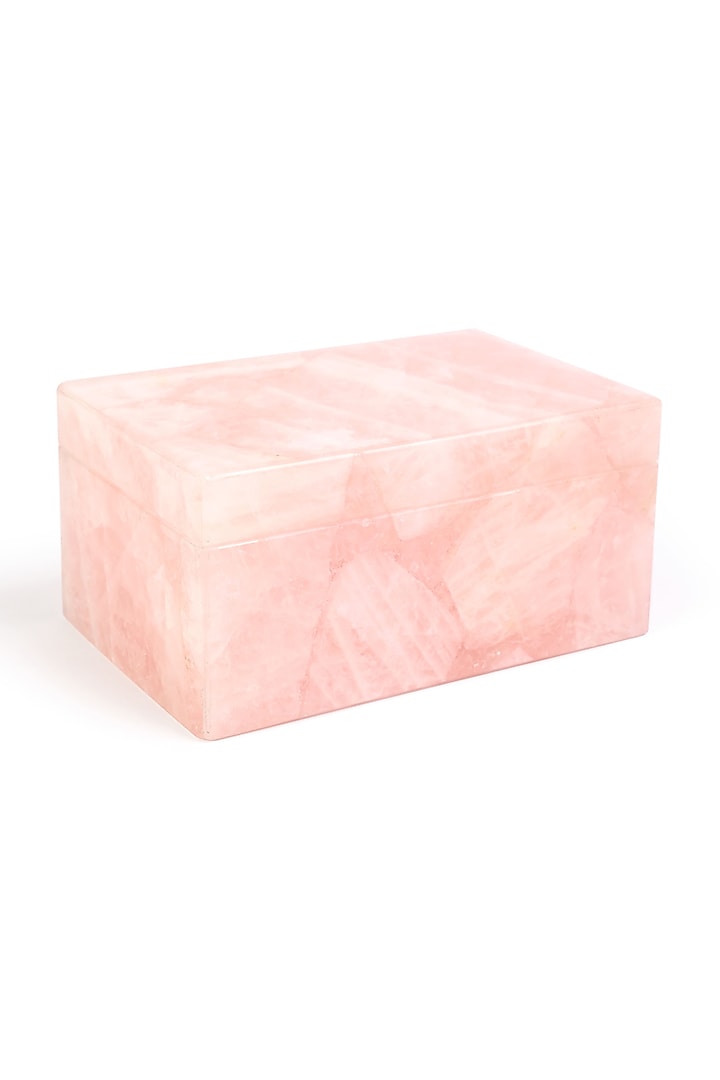 Pink Rose Quartz Handcrafted Jewellery Utility Box by Serein Wellness at Pernia's Pop Up Shop