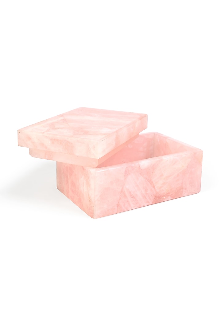 Pink Rose Quartz Handcrafted Jewellery Utility Box by Serein Wellness at Pernia's Pop Up Shop