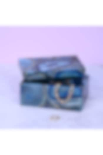 Blue Agate Handcrafted Jewellery Utility Box by Serein Wellness at Pernia's Pop Up Shop