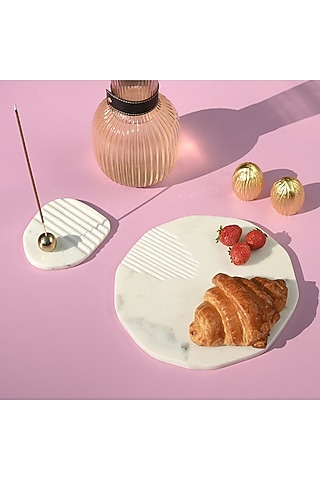 White Marble Platter by Serein Wellness