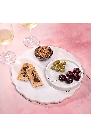 White Marble Platter by Serein Wellness