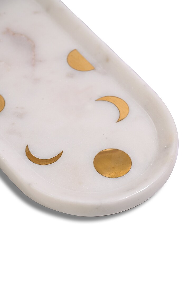 White Marble Tray (Set of 2) by Serein Wellness at Pernia's Pop Up Shop