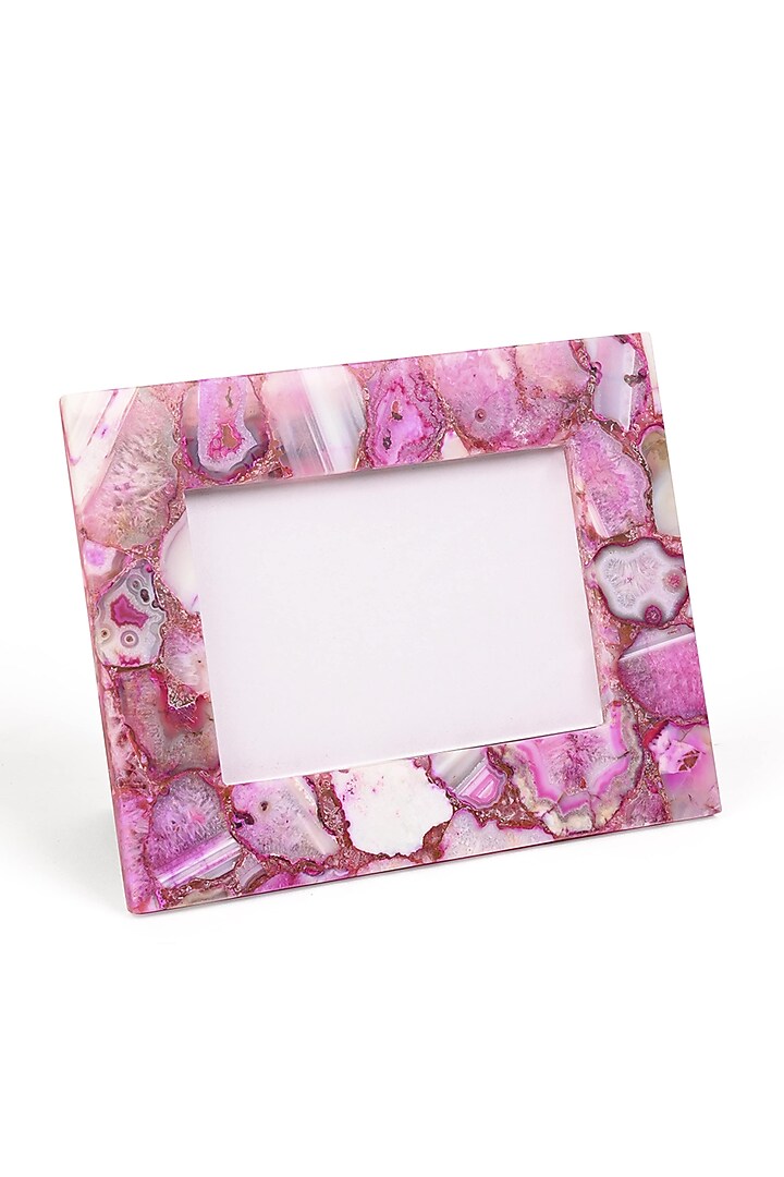 Pink Agate Photo Frame (Set Of 5) by Serein Wellness at Pernia's Pop Up Shop