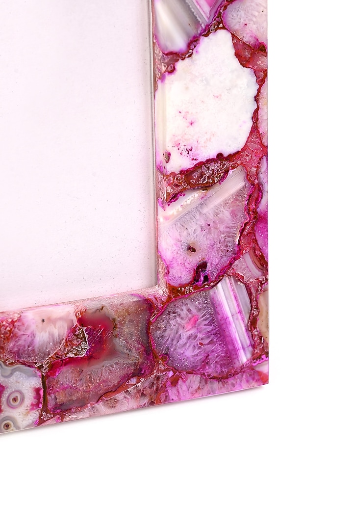 Pink Agate Photo Frame (Set Of 5) by Serein Wellness at Pernia's Pop Up Shop