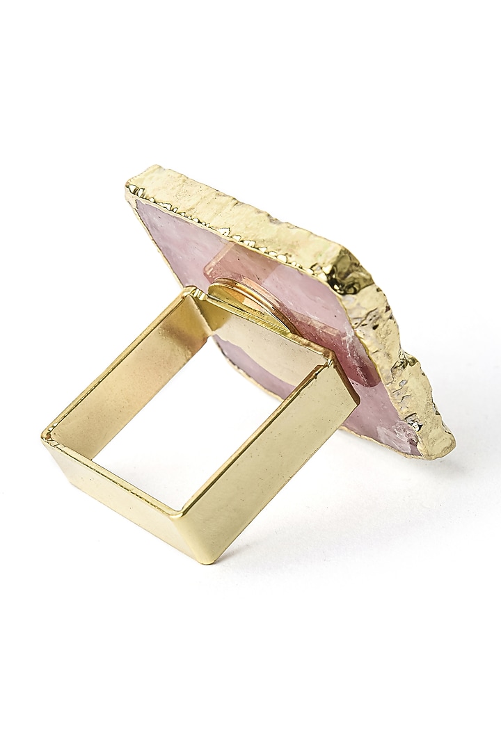 Pink Quartz Napkin Rings (Set of 2) by Serein Wellness at Pernia's Pop Up Shop