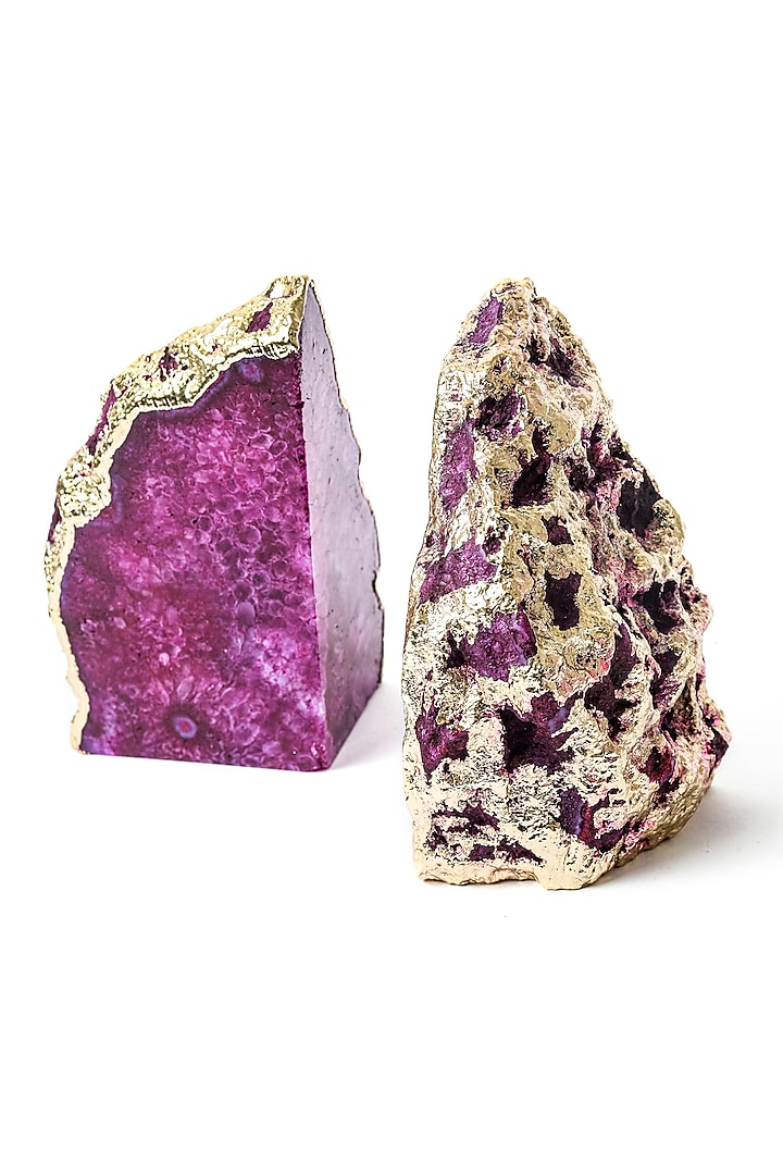 Purple Agate Bookend (Set of 2) by Serein Wellness