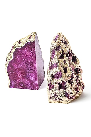 Purple Agate Bookend (Set of 2) by Serein Wellness