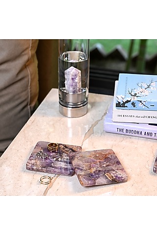 Purple Amethyst Handmade Coaster (Set Of 4) by Serein Wellness