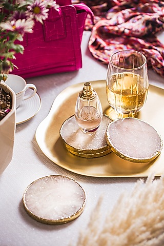 Heirloom Brass Irregular Platter Tray by Serein Wellness