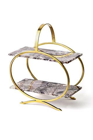 Amethyst Two Tier Cup Cake Stand by Serein Wellness