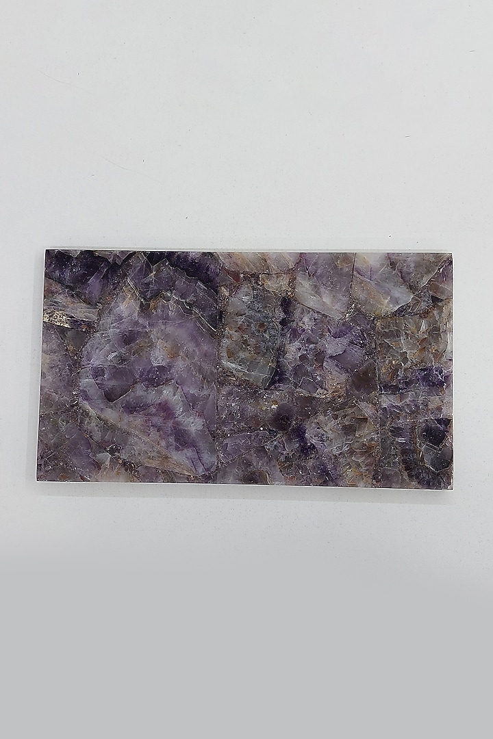 Amethyst Cheese Tray Rectangle Composite Agate Board by Serein Wellness