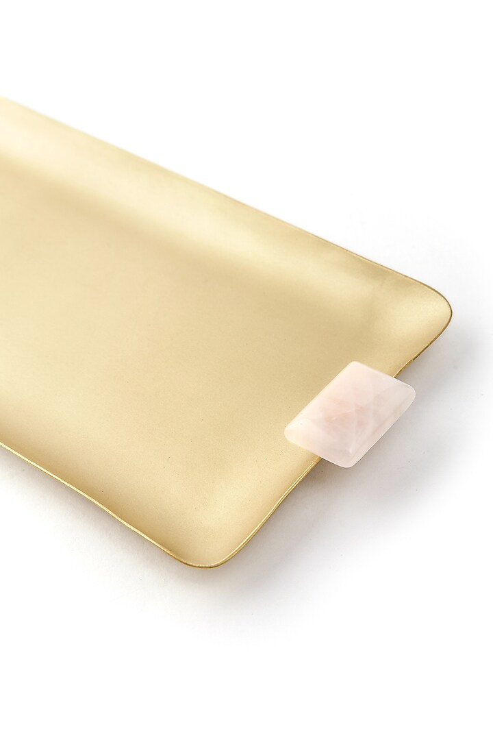 Gold Handmade Rectangle Serving Platter by Serein Wellness at Pernia's Pop Up Shop