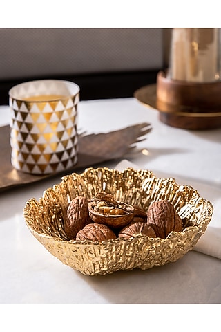 Gold Handmade Triangle Bowl by Serein Wellness