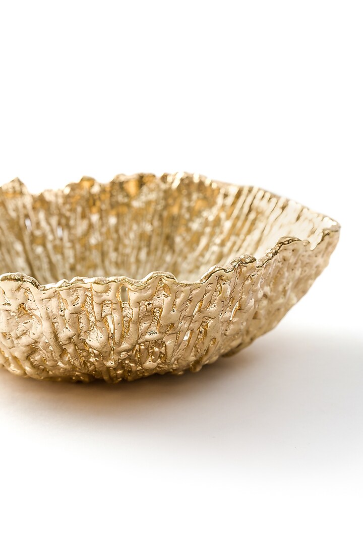 Gold Handmade Triangle Bowl by Serein Wellness at Pernia's Pop Up Shop