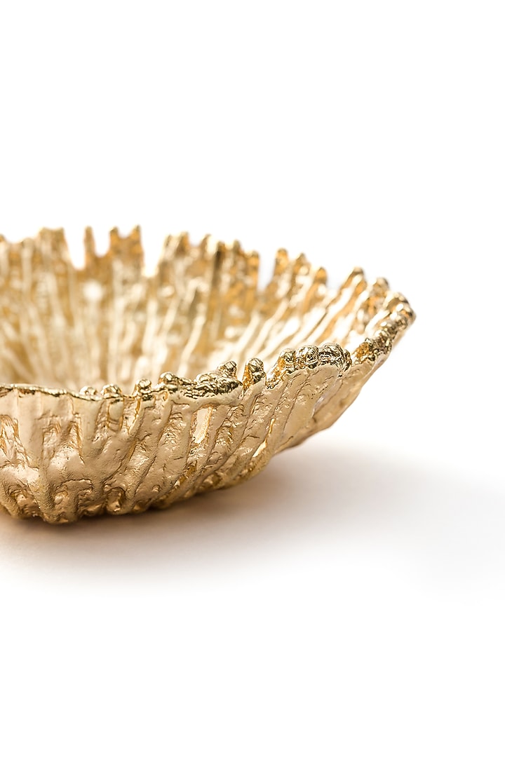 Gold Aluminium Triangle Bowl by Serein Wellness at Pernia's Pop Up Shop