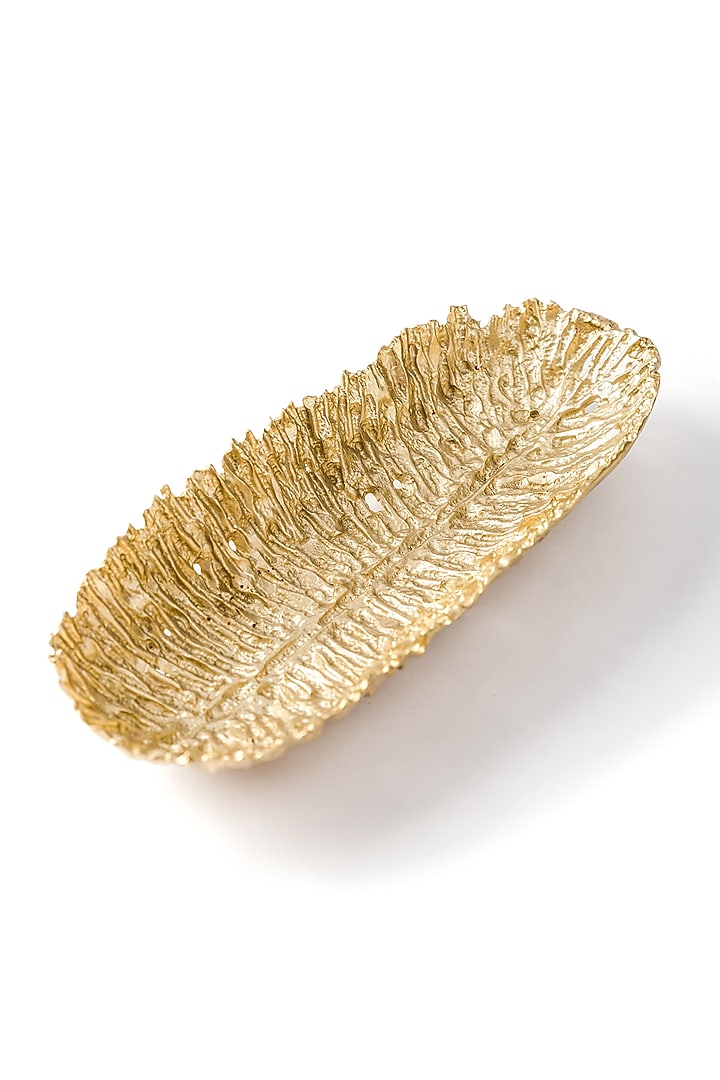 Gold Brass Elongated Bowl by Serein Wellness at Pernia's Pop Up Shop