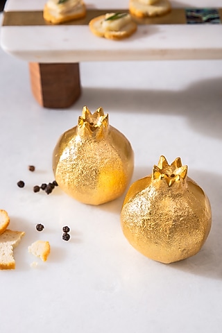Gold Salt & Pepper Set Shaker (Set of 2) by Serein Wellness