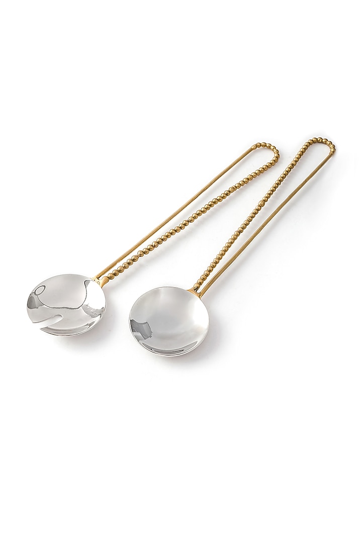 Gold Salad Server Set (Set of 2) by Serein Wellness at Pernia's Pop Up Shop