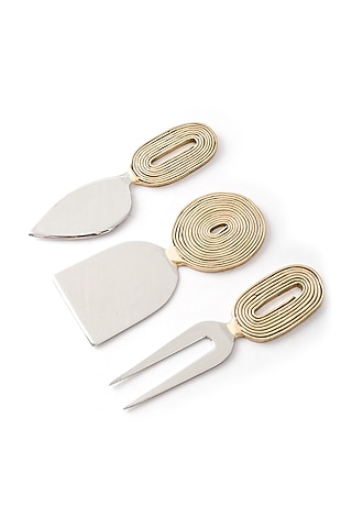 Gold Cheese Knife Set (Set of 3) by Serein Wellness