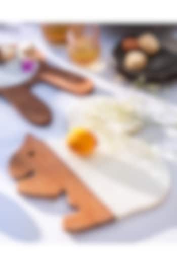 White & Brown Squirrel Platter by Serein Wellness at Pernia's Pop Up Shop