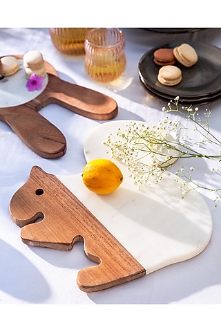 White & Brown Squirrel Platter by Serein Wellness
