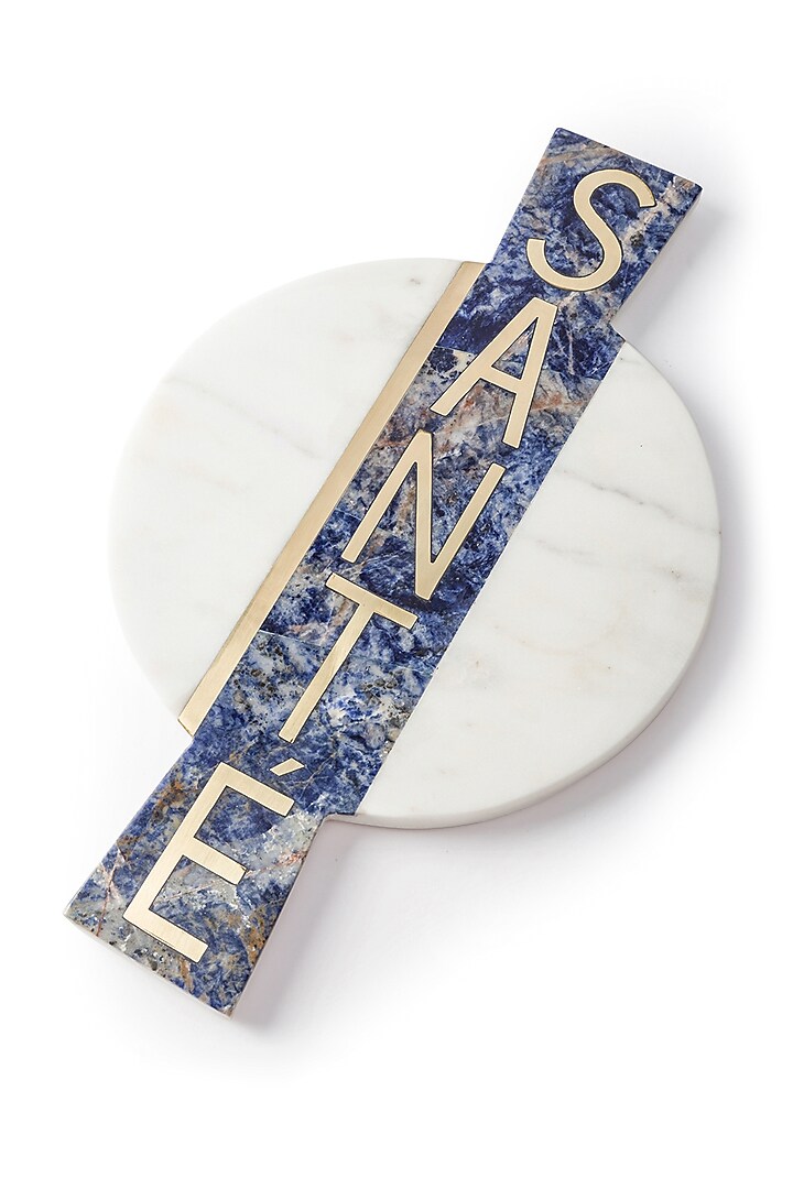 White & Blue Handmade Cheese Platter by Serein Wellness at Pernia's Pop Up Shop