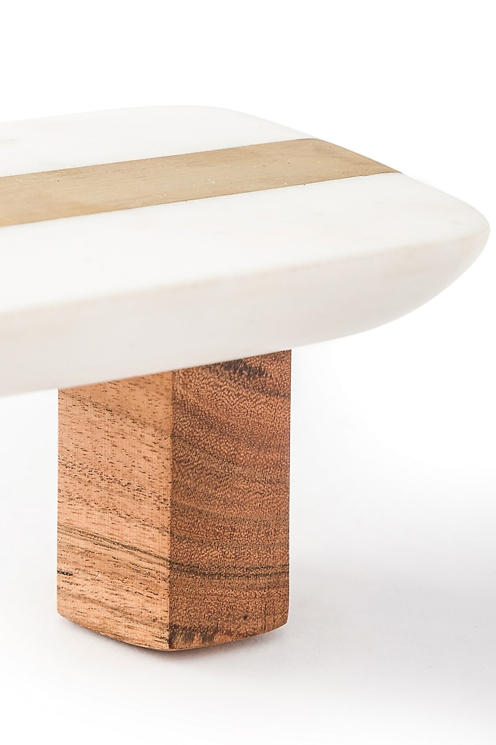 White & Gold Marble Serving Tray by Serein Wellness at Pernia's Pop Up Shop