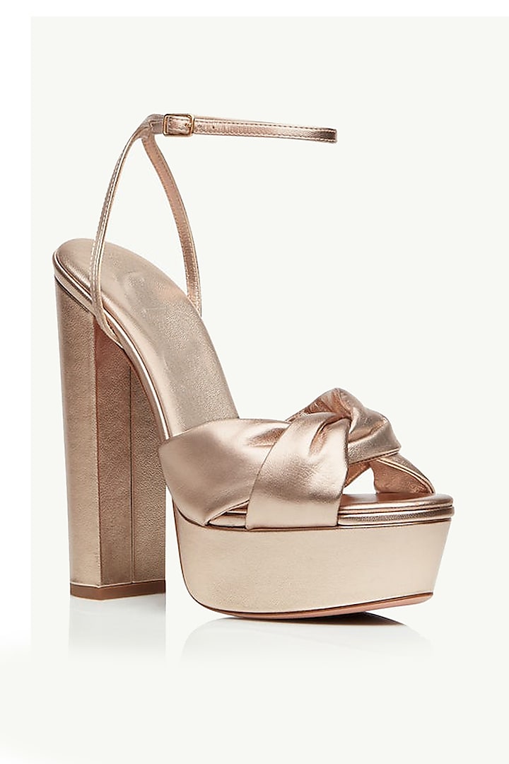 Rose Gold Napa Leather Heels by SEPHYR