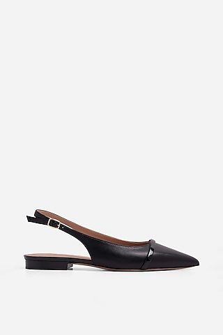 Black Non-Leather Flats by SEPHYR