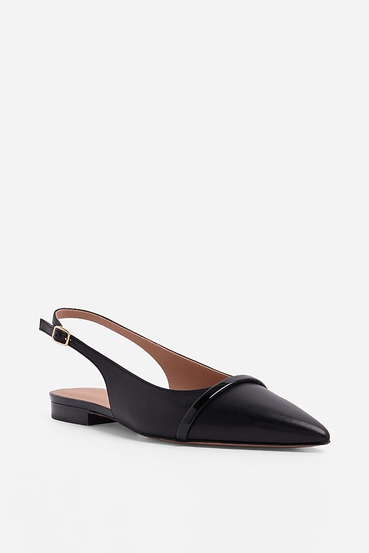 Black Non-Leather Flats by SEPHYR at Pernia's Pop Up Shop