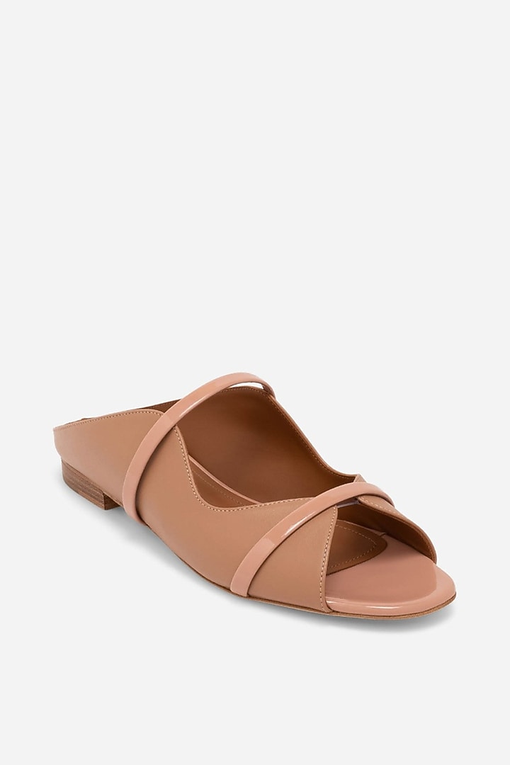 Warm Beige Non-Leather Flats by SEPHYR at Pernia's Pop Up Shop